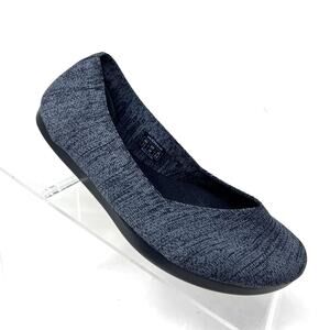 Knit Ballet Flat Womens 7 Oesh Dream Essential Charcoal Gray Heather Travel Shoe